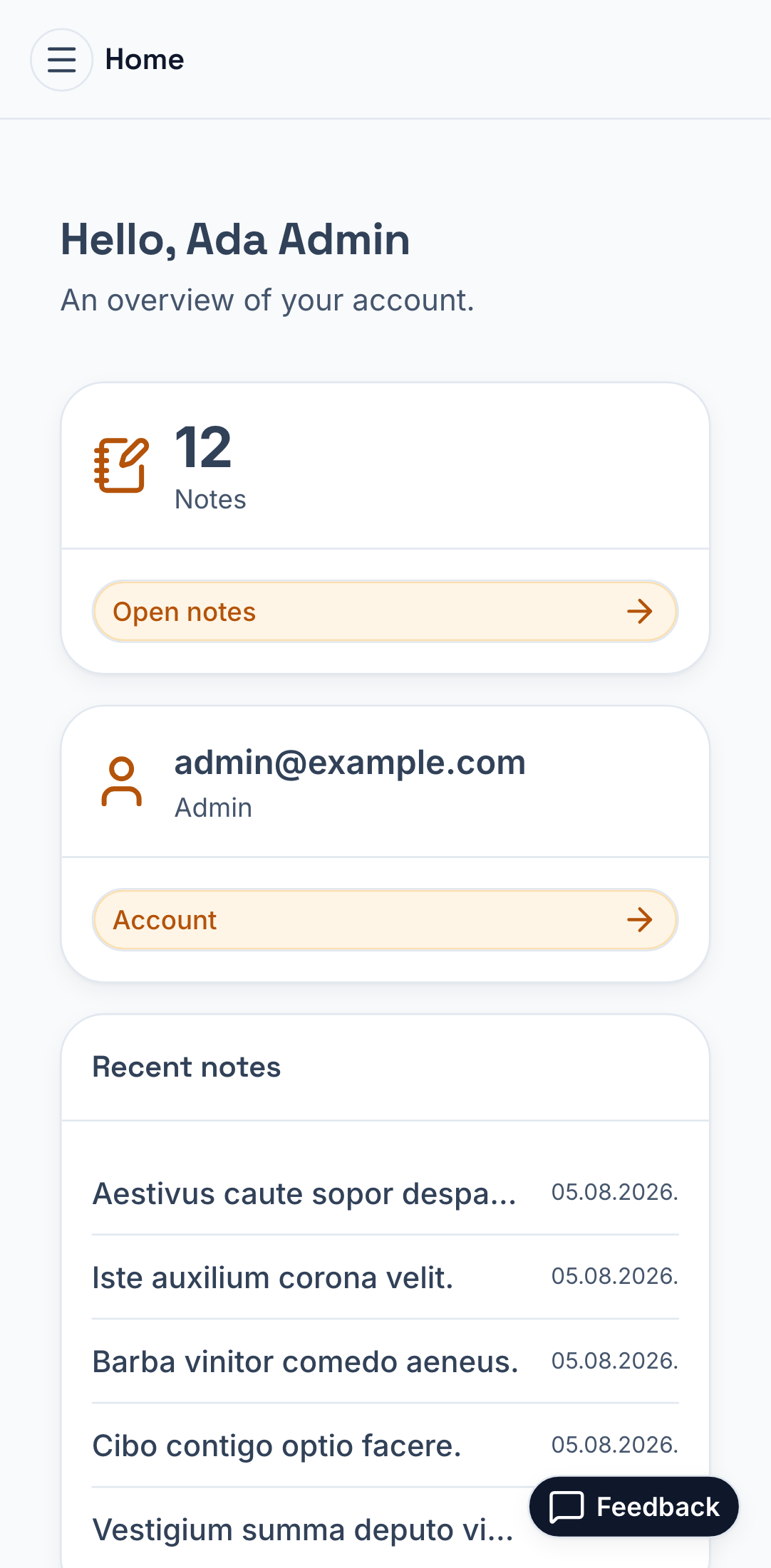 Dashboard on a phone — GStack
